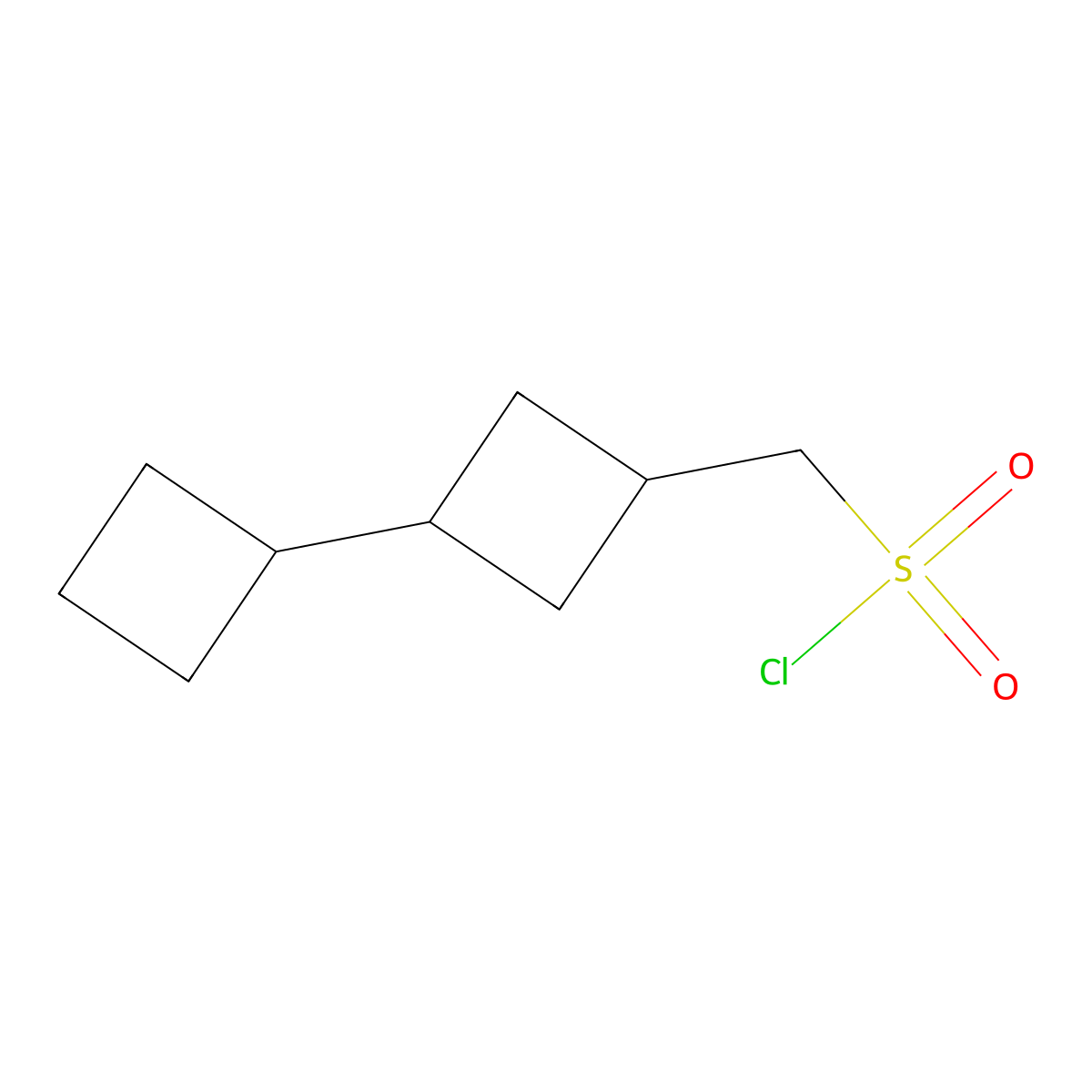 (3-Cyclobutylcyclobutyl)methanesulfonyl chloride molecular structure, CAS 2260936-97-6