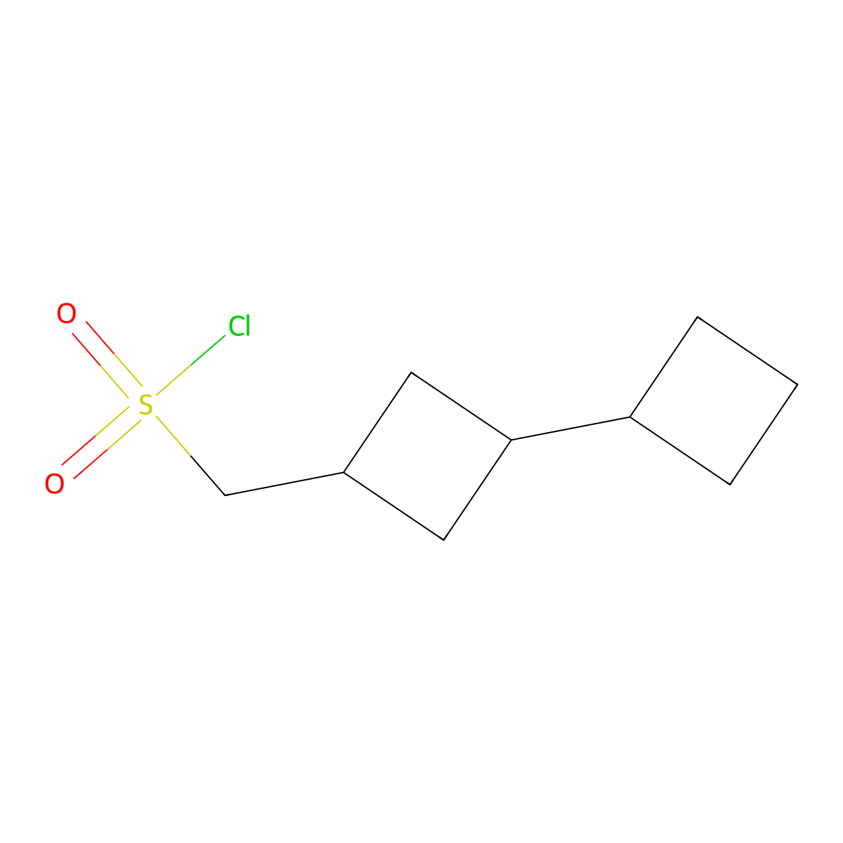 (3-Cyclobutylcyclobutyl)methanesulfonyl chloride molecular structure, CAS 2260936-97-6
