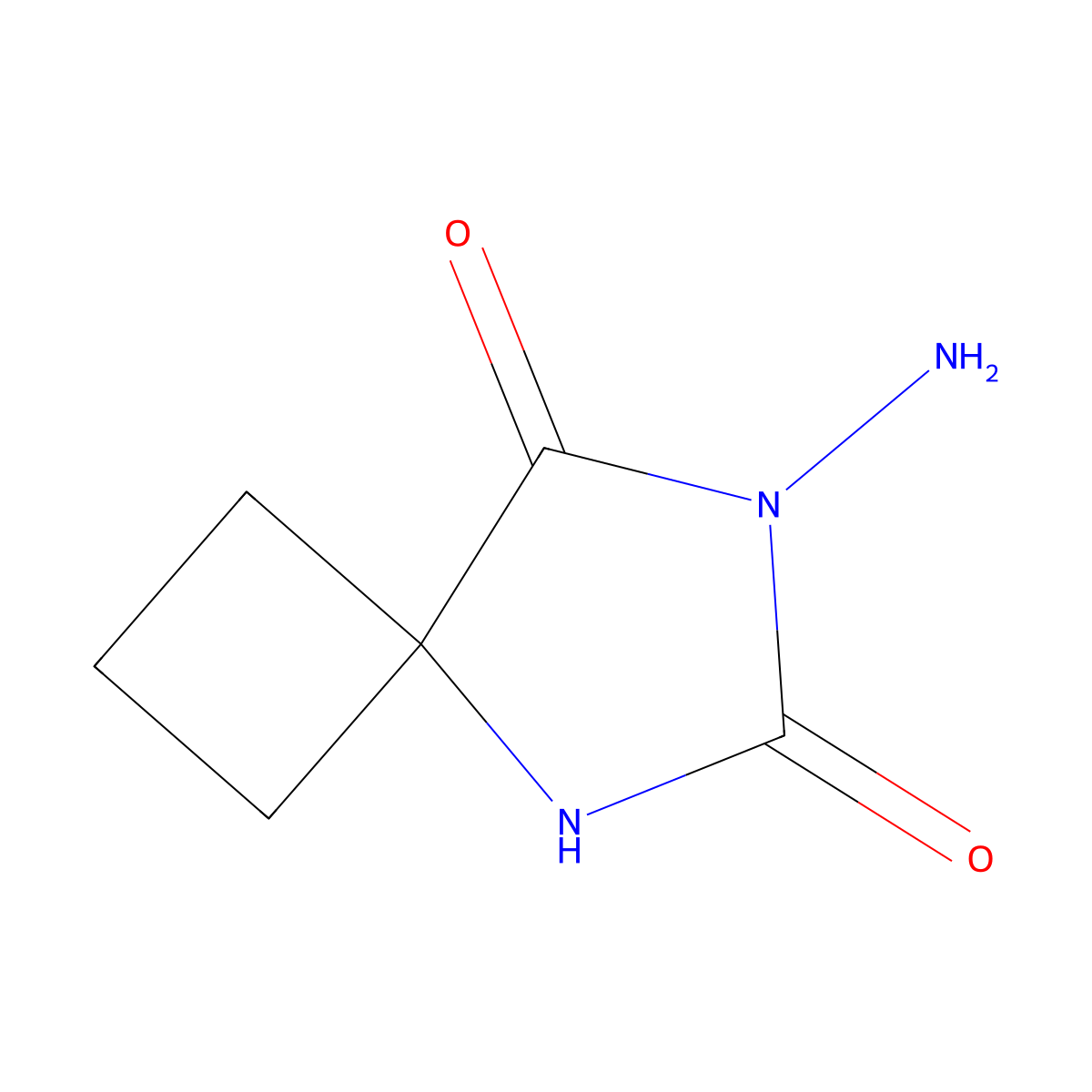7-Amino-5,7-diazaspiro[3.4]octane-6,8-dione molecular structure, CAS 2260937-17-3