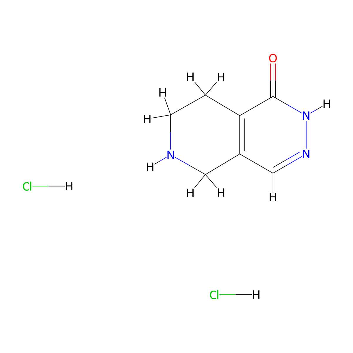 5,6,7,8-Tetrahydropyrido[3,4-d]pyridazin-1(2H)-one dihydrochloride molecular structure, CAS 2260937-32-2