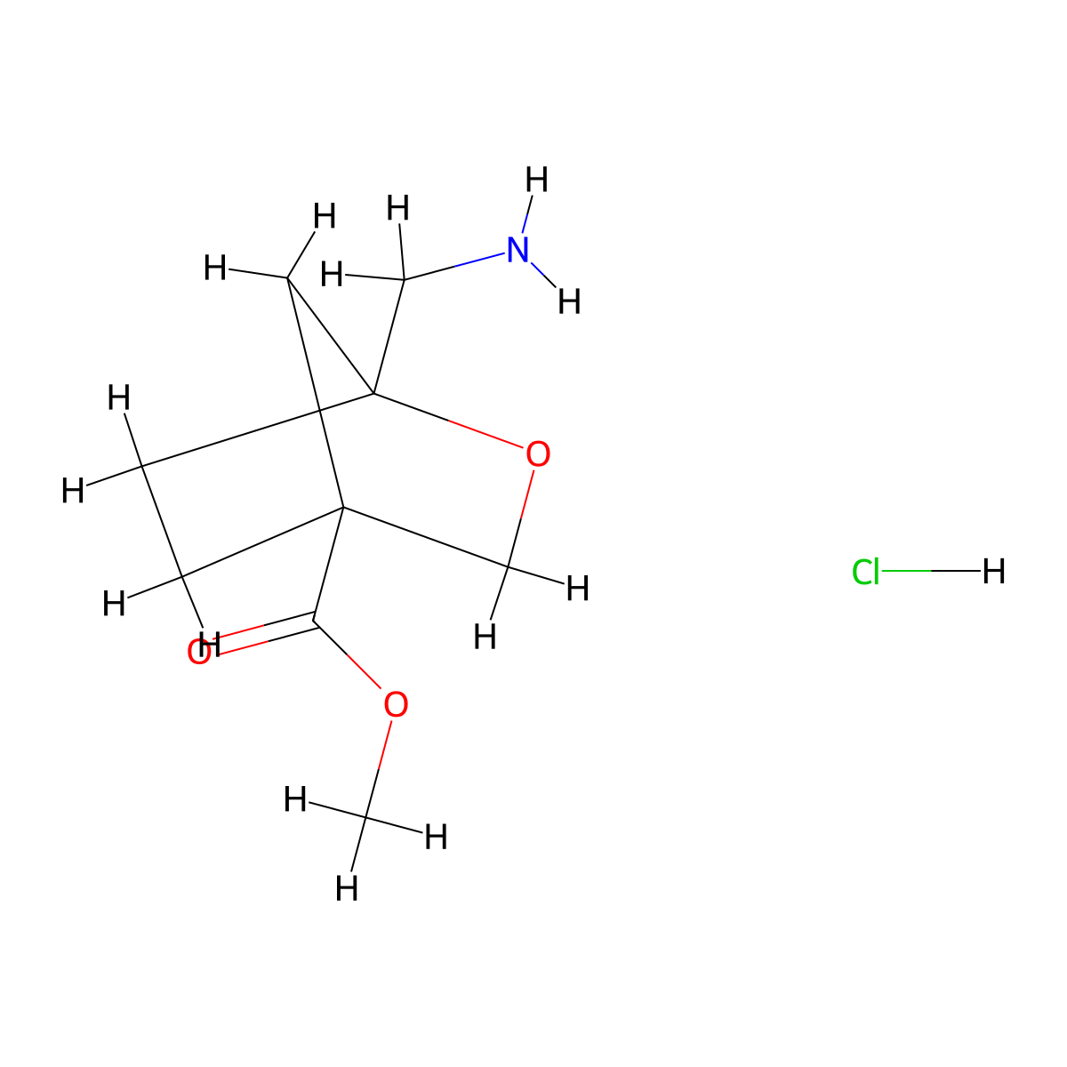 Methyl1-(aminomethyl)-2-oxabicyclo[2.2.1]heptane-4-carboxylatehydrochloride molecular structure, CAS 2260937-37-7