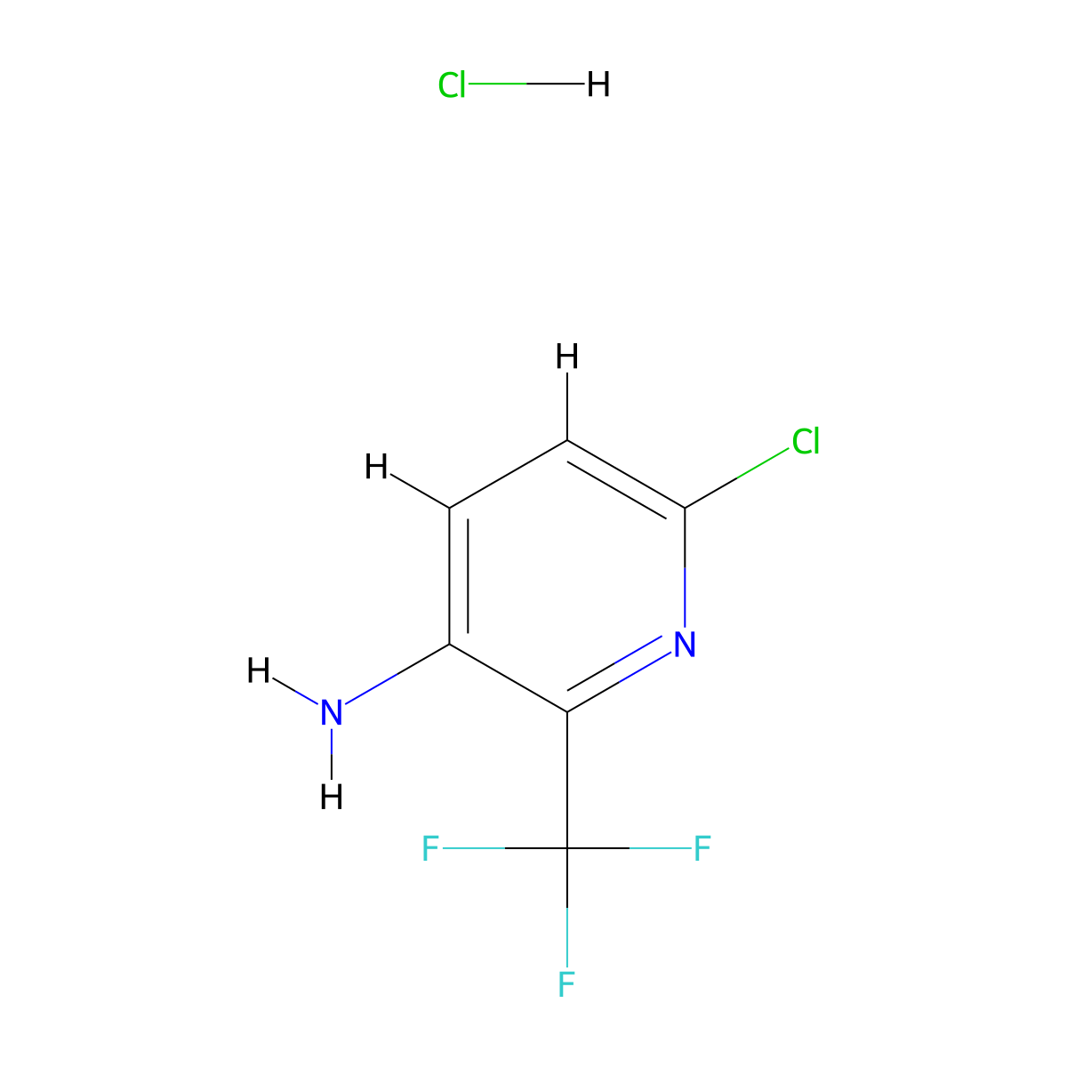 6-Chloro-2-(trifluoromethyl)pyridin-3-amine hydrochloride molecular structure, CAS 2260937-47-9