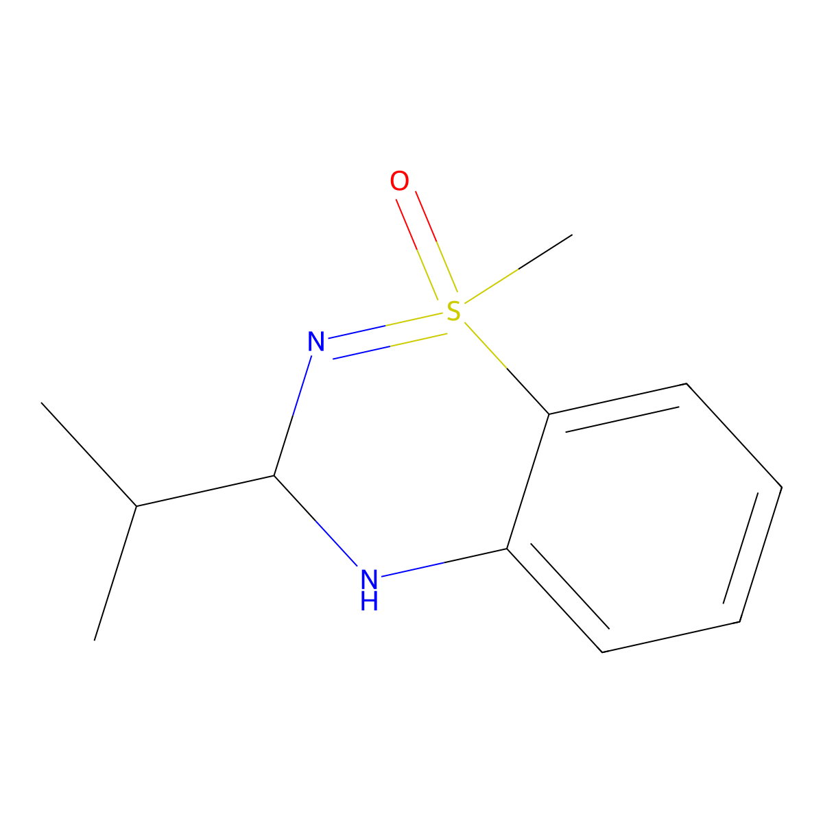1-Methyl-3-(propan-2-yl)-3,4-dihydro-1lambda6,2,4-benzothiadiazin-1-one molecular structure, CAS 2260937-55-9