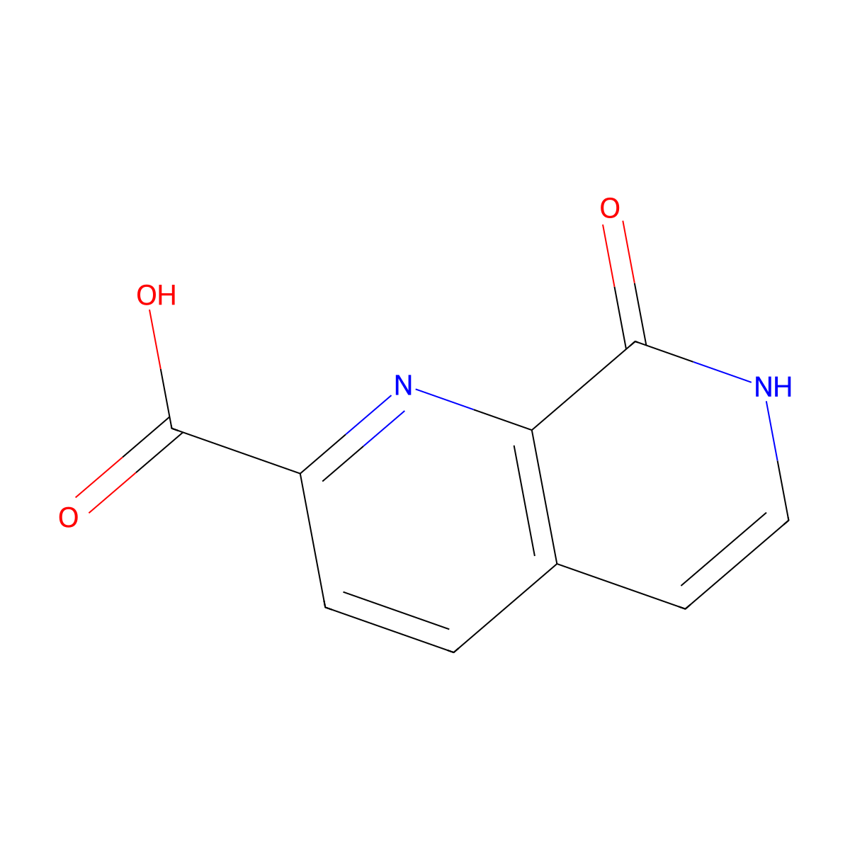 8-Hydroxy-1,7-naphthyridine-2-carboxylic acid molecular structure, CAS 2260937-57-1