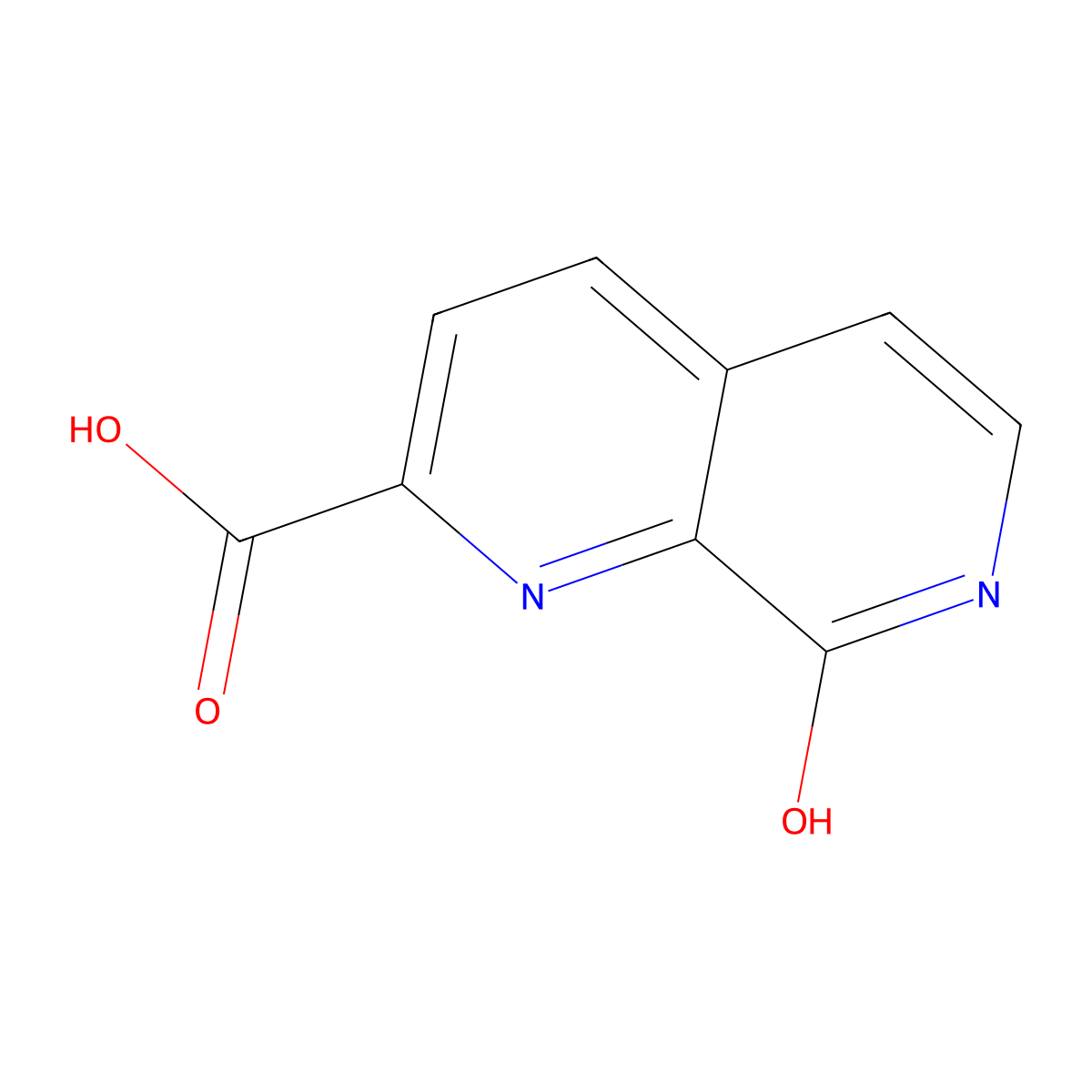 8-Hydroxy-1,7-naphthyridine-2-carboxylic acid molecular structure, CAS 2260937-57-1