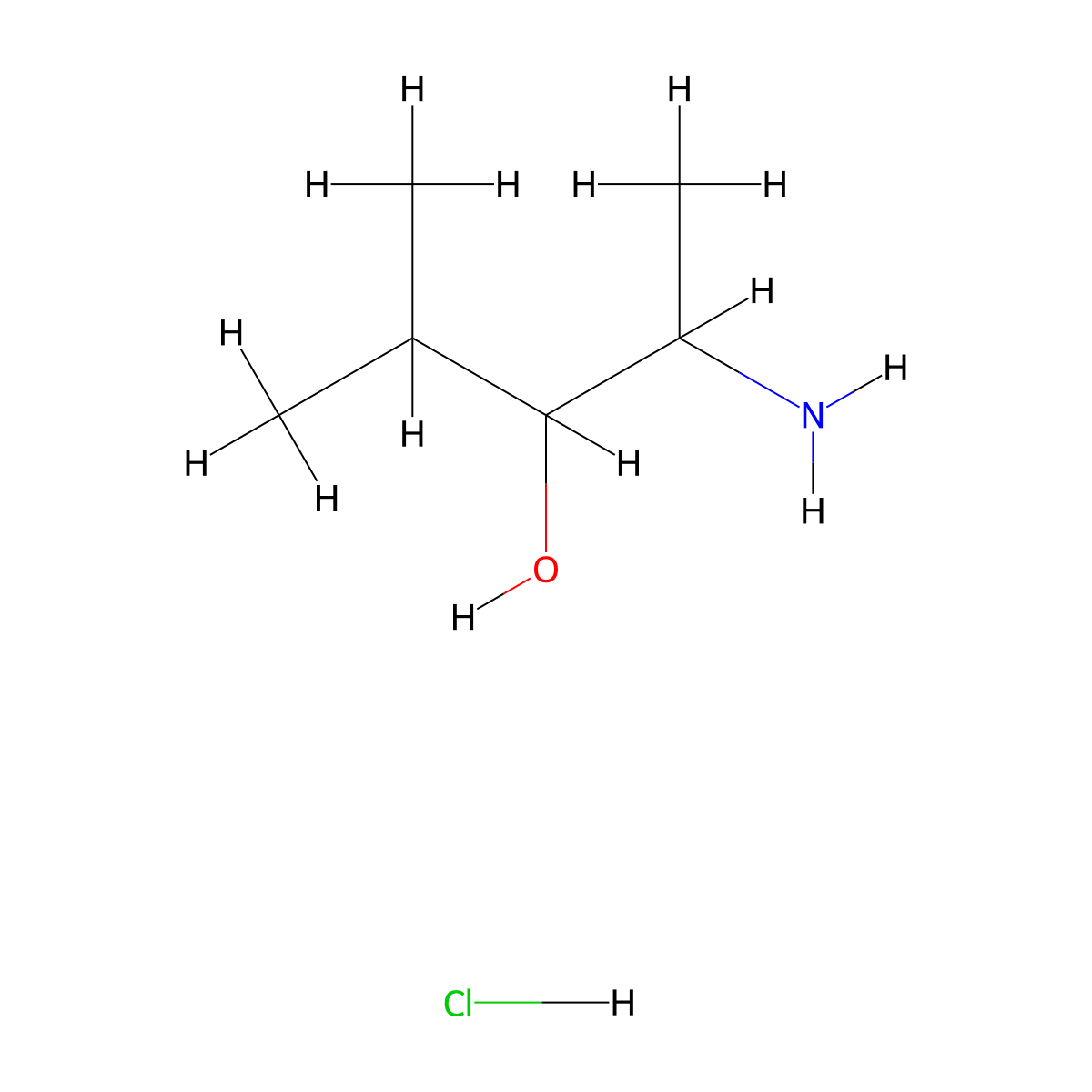 2-Amino-4-methylpentan-3-ol hydrochloride molecular structure, CAS 2260937-59-3