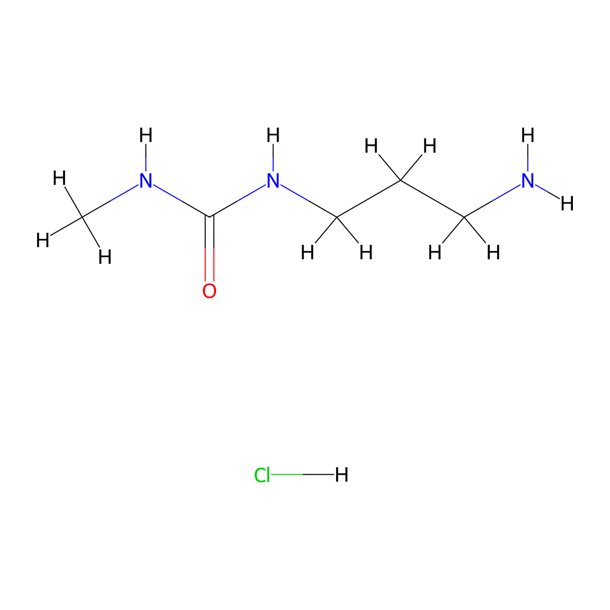 1-(3-Aminopropyl)-3-methylurea hydrochloride molecular structure, CAS 2260937-77-5