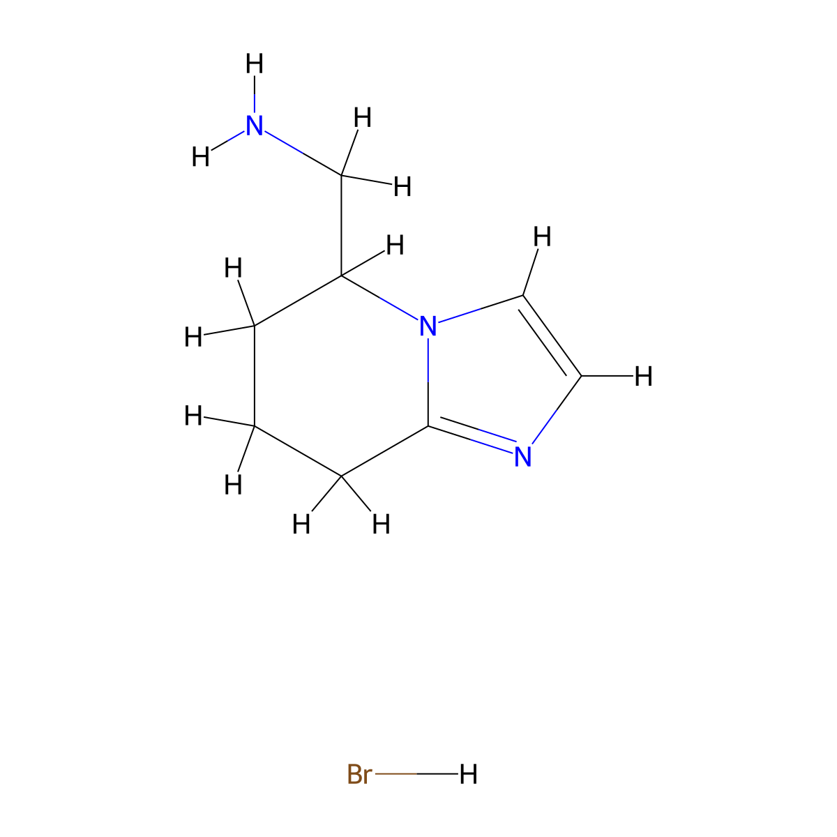 1-{5H,6H,7H,8H-imidazo[1,2-a]pyridin-5-yl}methanamine hydrobromide molecular structure, CAS 2260937-82-2