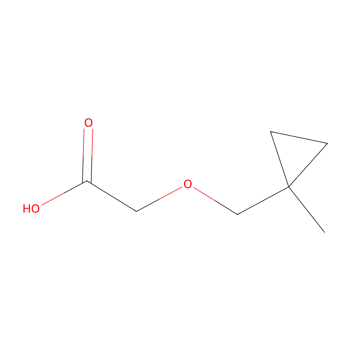 2-[(1-Methylcyclopropyl)methoxy]acetic acid molecular structure, CAS 2260944-60-1