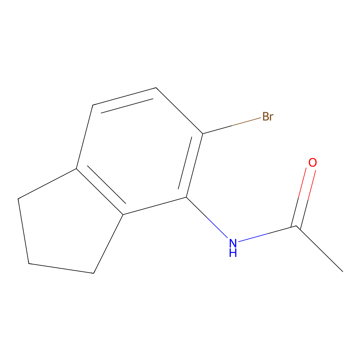 N-(5-Bromo-4-indanyl)acetamide molecular structure, CAS 2260959-46-2