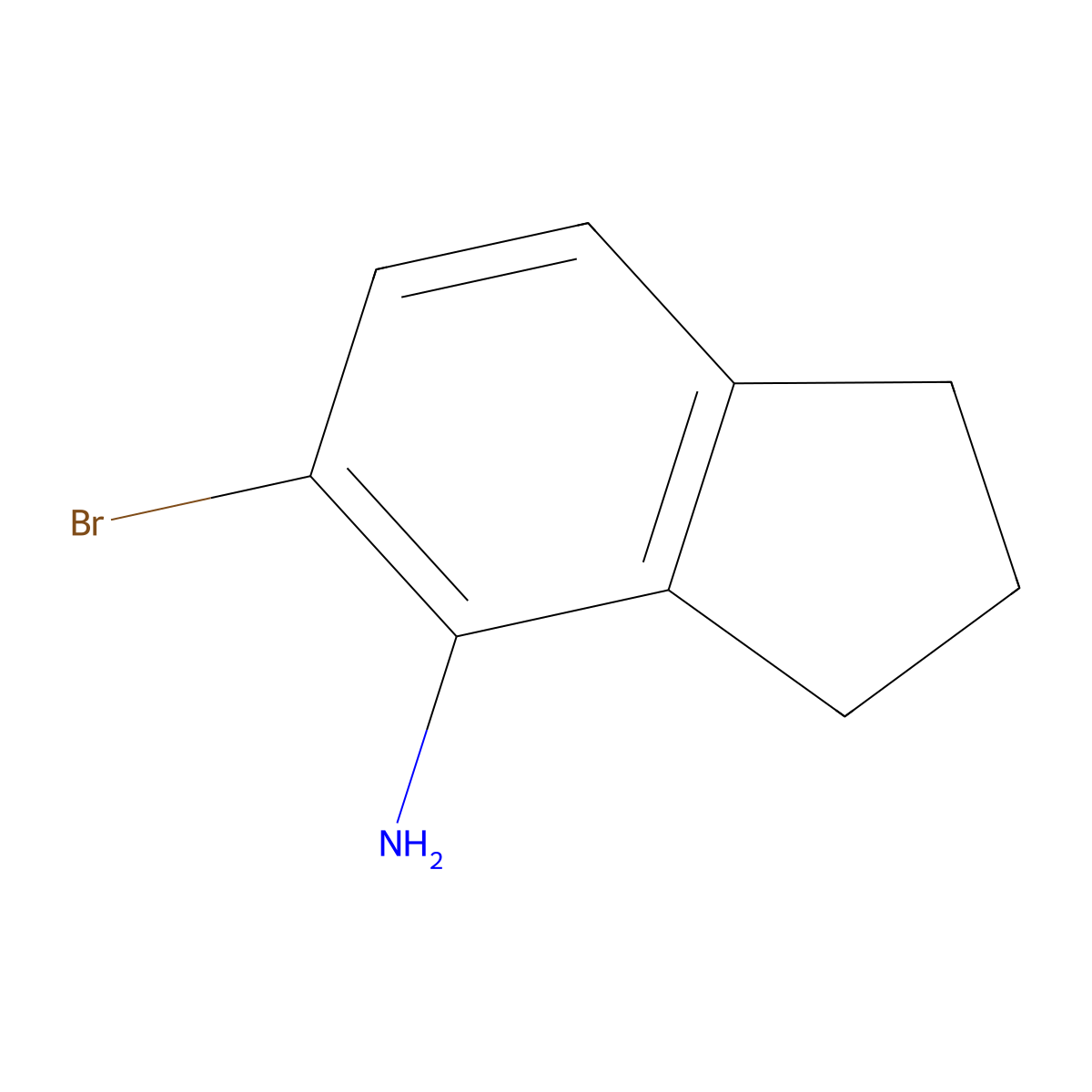 5-bromo-2,3-dihydro-1H-inden-4-amine molecular structure, CAS 2260959-47-3