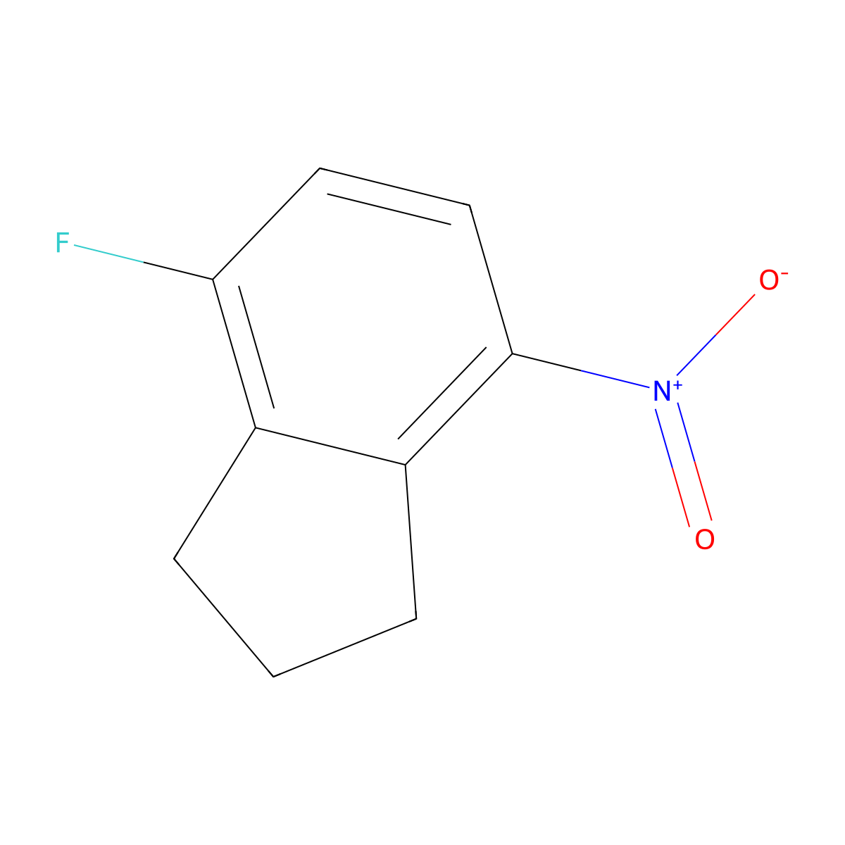 4-Fluoro-7-nitro-2,3-dihydro-1H-indene molecular structure, CAS 2260959-51-9
