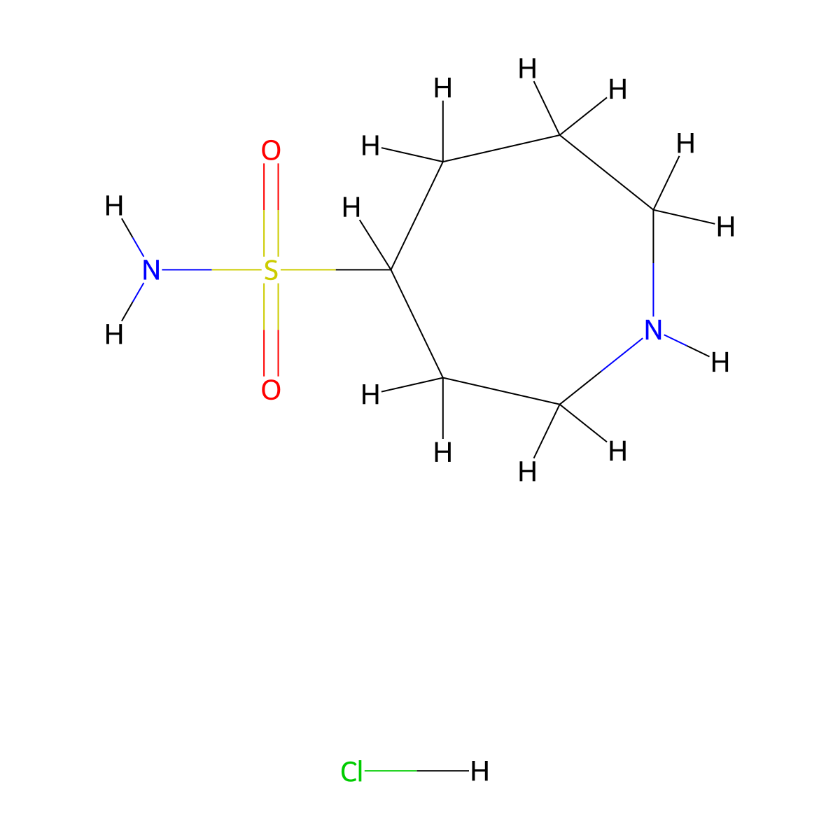 Azepane-4-sulfonamide hydrochloride molecular structure, CAS 2260974-52-3