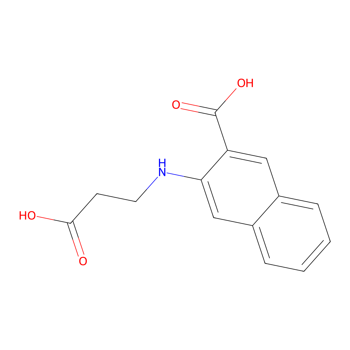 3-(2-Carboxyethylamino)naphthalene-2-carboxylic acid molecular structure, CAS 22615-12-9