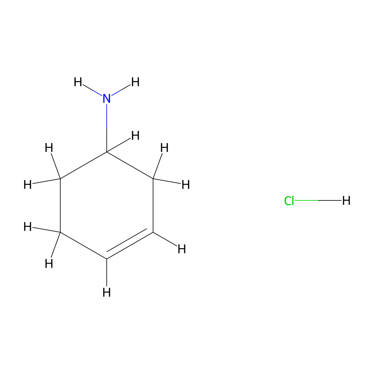 Cyclohex-3-en-1-amine hydrochloride molecular structure, CAS 22615-33-4