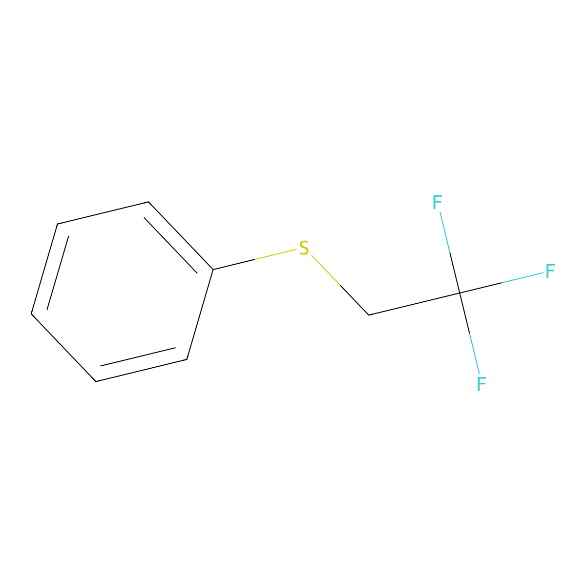 [(2,2,2-Trifluoroethyl)thio]-benzene molecular structure, CAS 2262-07-9