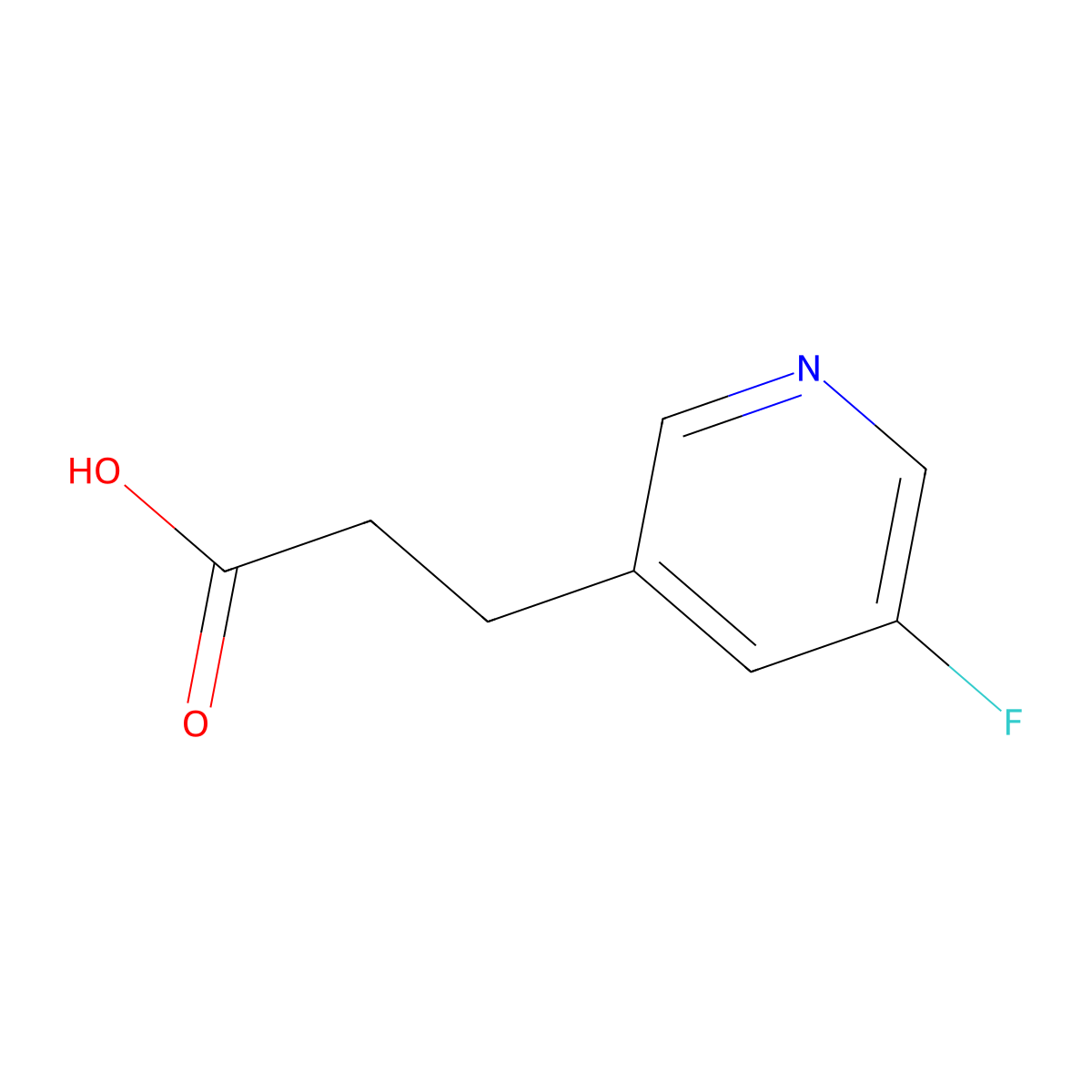 3-(5-Fluoropyridin-3-yl)propanoic acid molecular structure, CAS 22620-28-6