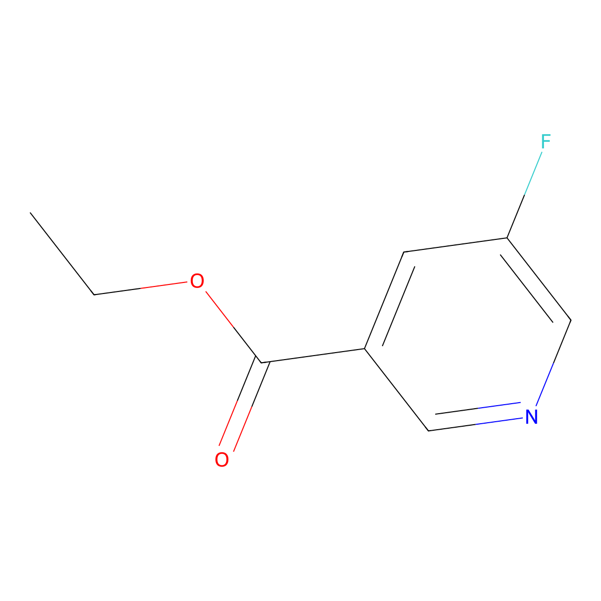 Ethyl 5-fluoronicotinate molecular structure, CAS 22620-29-7