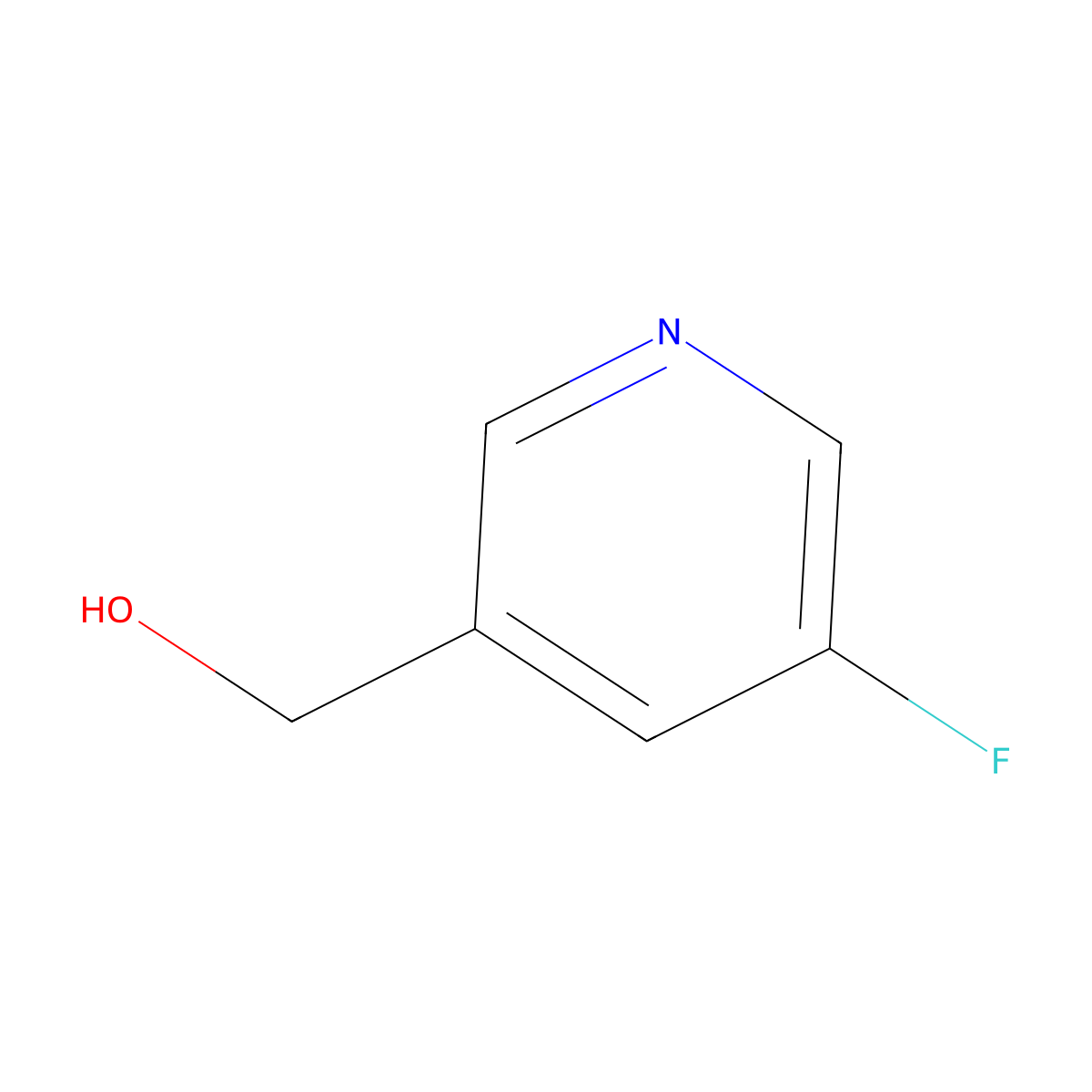 5-Fluoro-3-pyridinemethanol molecular structure, CAS 22620-32-2