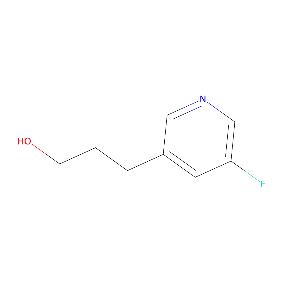 3-(5-Fluoropyridin-3-yl)propan-1-ol molecular structure, CAS 22620-37-7