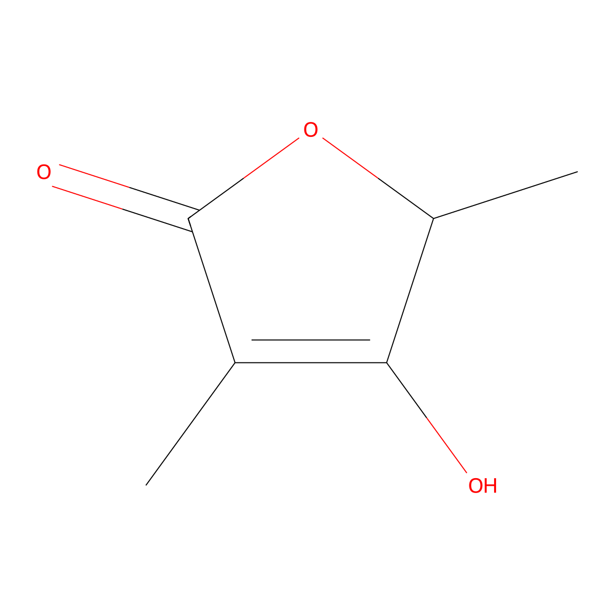 2(5H)-Furanone, 4-hydroxy-3,5-dimethyl- molecular structure, CAS 22621-29-0