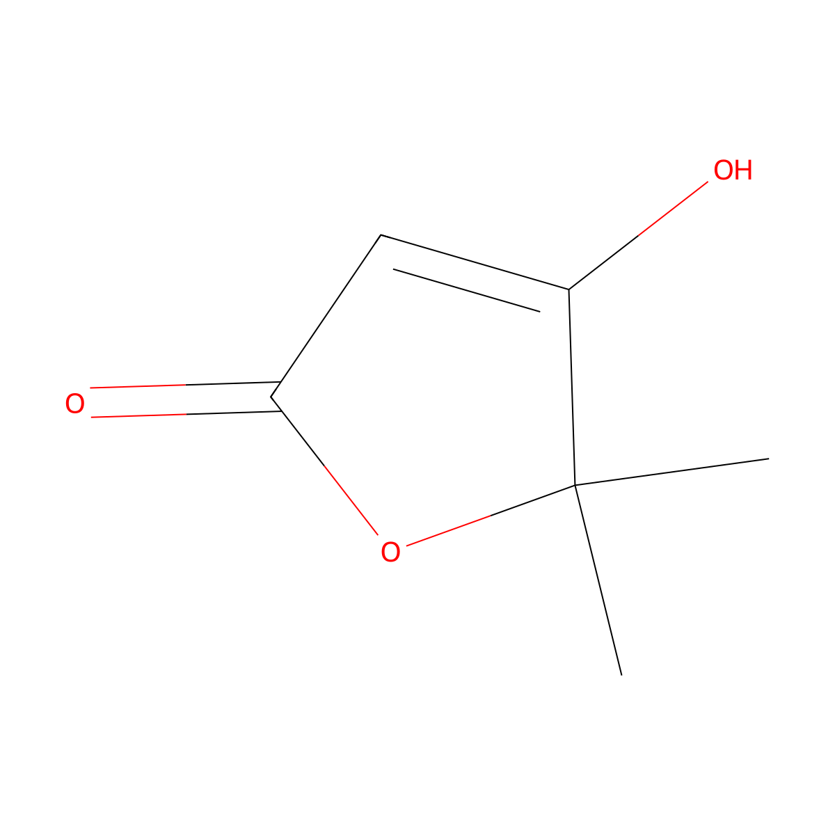4-Hydroxy-5,5-dimethyl-2(5H)-furanone molecular structure, CAS 22621-30-3