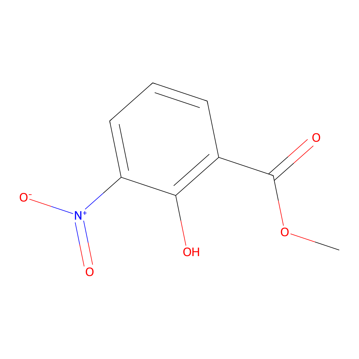 Methyl 2-hydroxy-3-nitrobenzoate molecular structure, CAS 22621-41-6