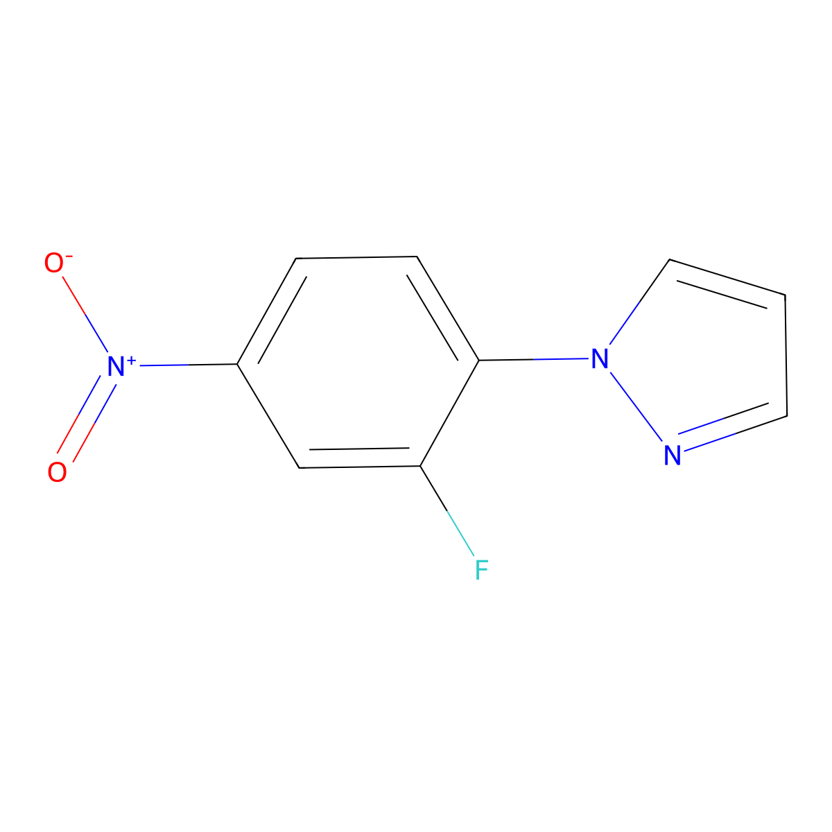 1-(2-fluoro-4-nitrophenyl)-1H-pyrazole molecular structure, CAS 226220-35-5