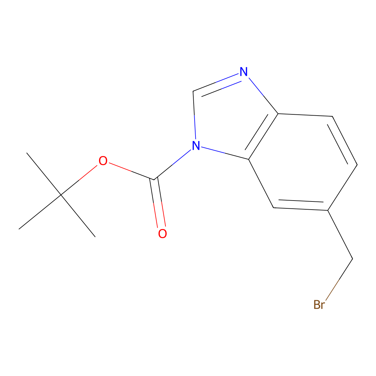 tert-Butyl 6-(bromomethyl)-1H-benzo[d]imidazole-1-carboxylate molecular structure, CAS 226250-03-9