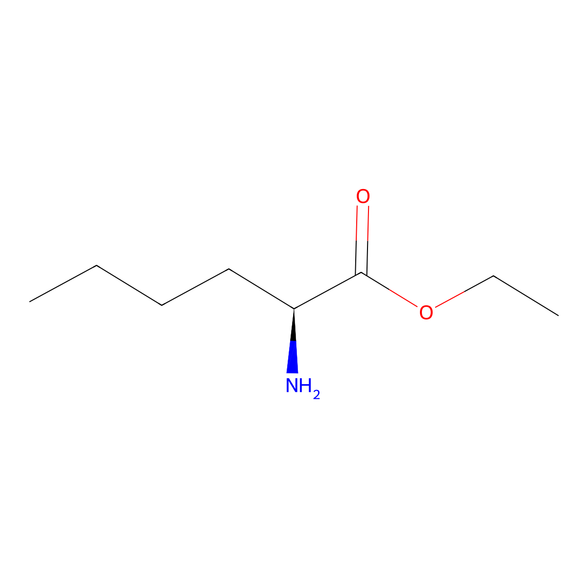 L-Norleucine, ethyl ester molecular structure, CAS 22628-26-8
