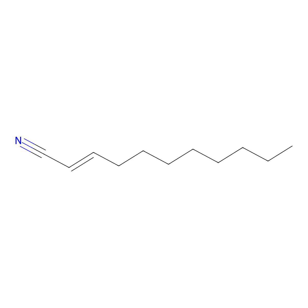 2-Undecenenitrile molecular structure, CAS 22629-48-7