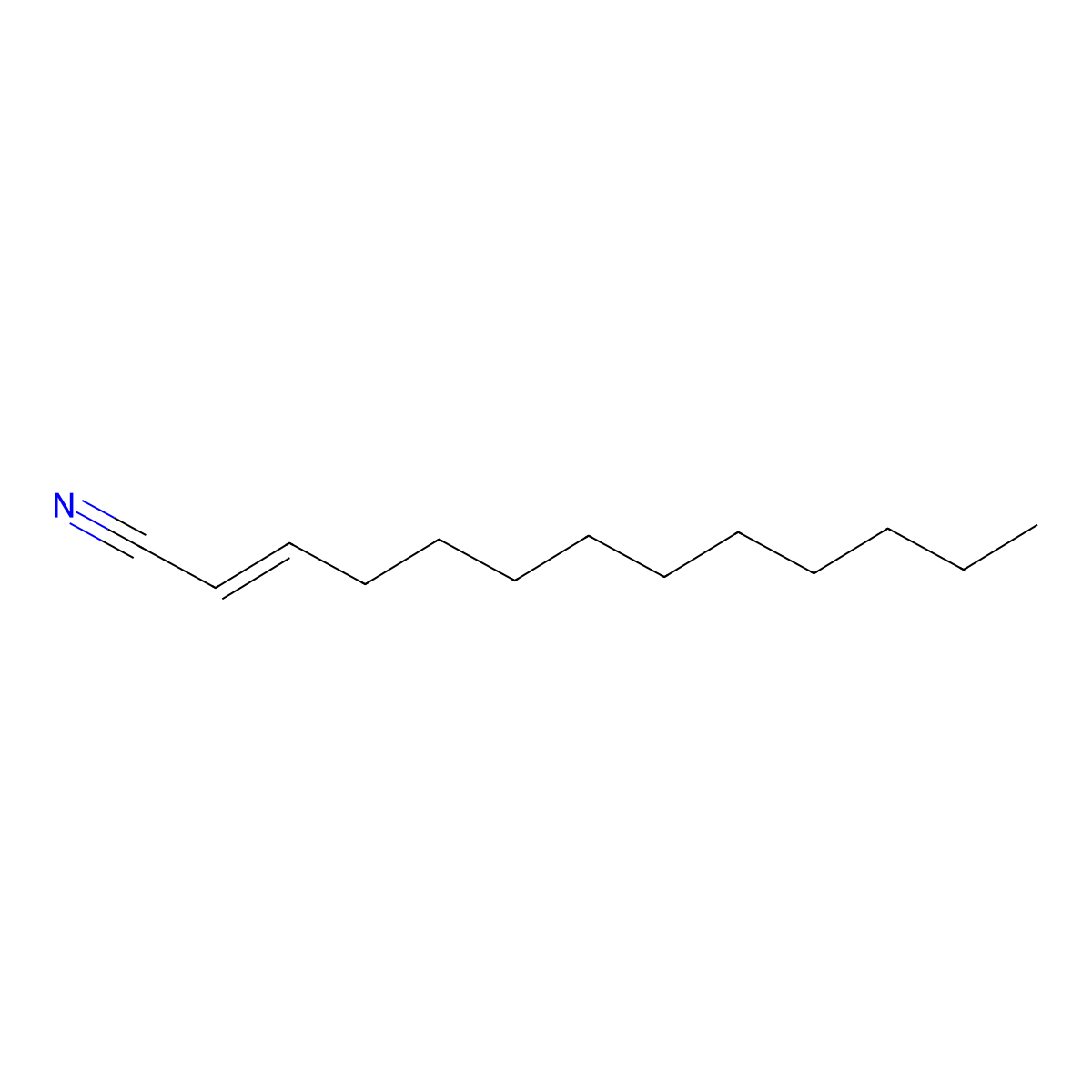 2-Tridecenenitrile molecular structure, CAS 22629-49-8