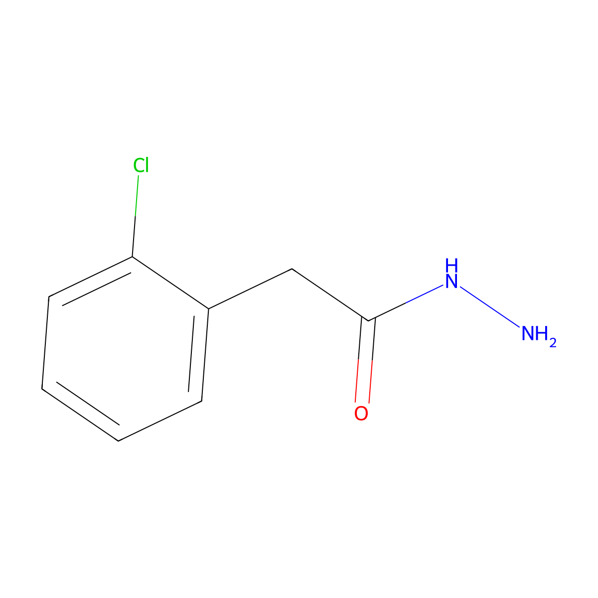 2-(2-Chlorophenyl)acetohydrazide molecular structure, CAS 22631-60-3