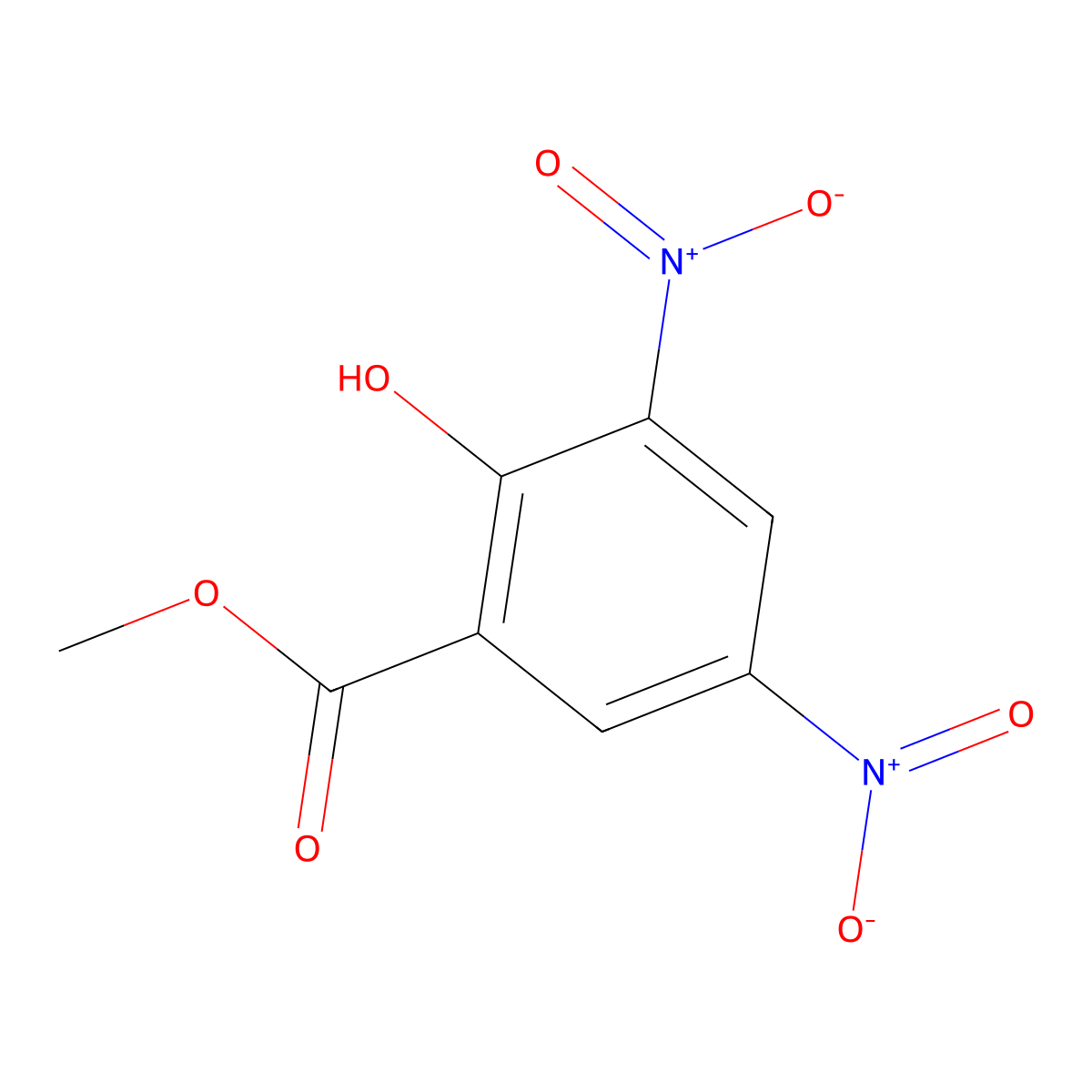 Methyl 3,5-dinitrosalicylate molecular structure, CAS 22633-33-6