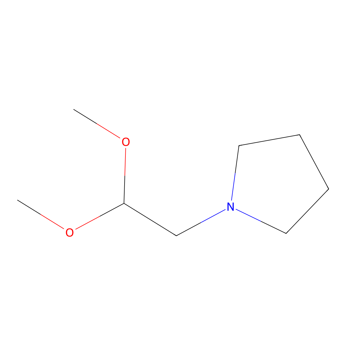 1-(2,2-Dimethoxyethyl)pyrrolidine molecular structure, CAS 22633-65-4