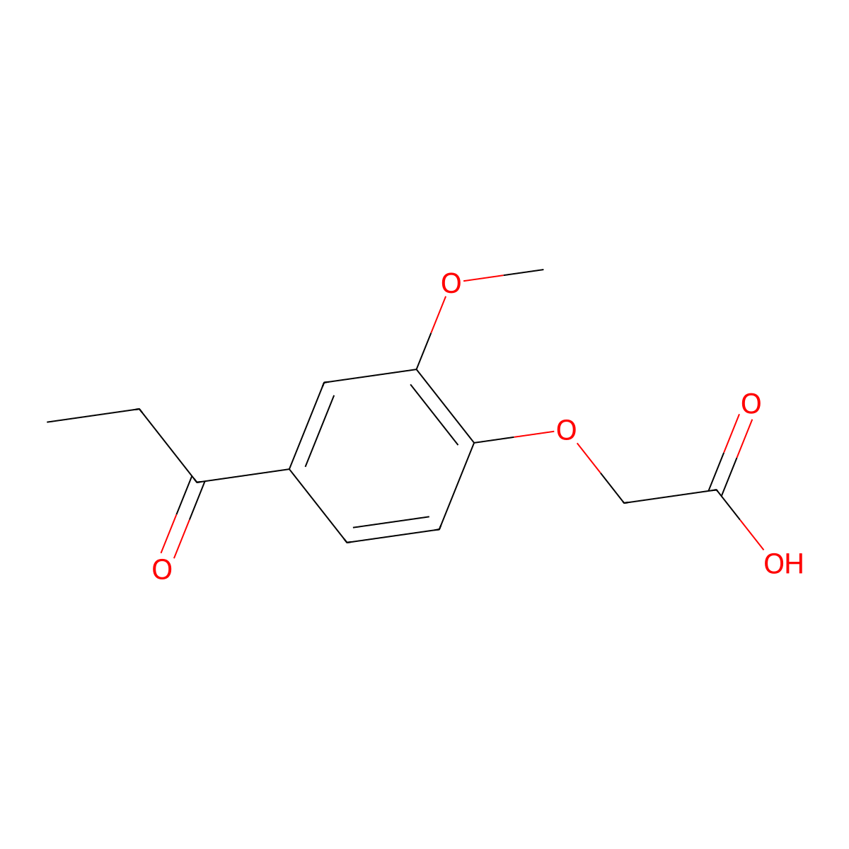 (2-Methoxy-4-propionylphenoxy)acetic acid molecular structure, CAS 22637-50-9