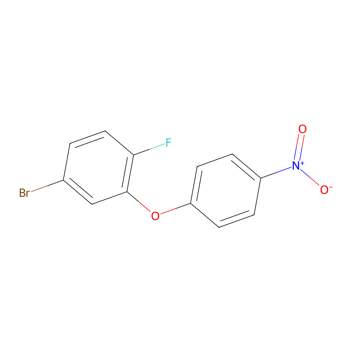 4-Bromo-1-fluoro-2-(4-nitrophenoxy)benzene molecular structure, CAS 22639-53-8