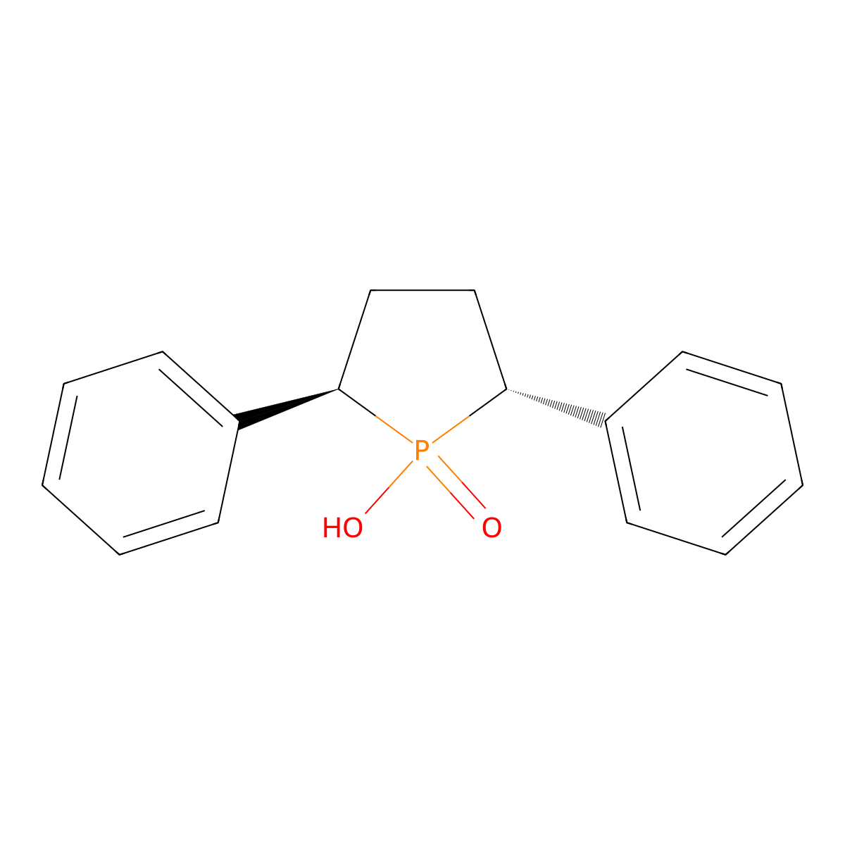 (2R,5R)-1-Hydroxy-2,5-diphenylphospholane 1-oxide molecular structure, CAS 226393-33-5