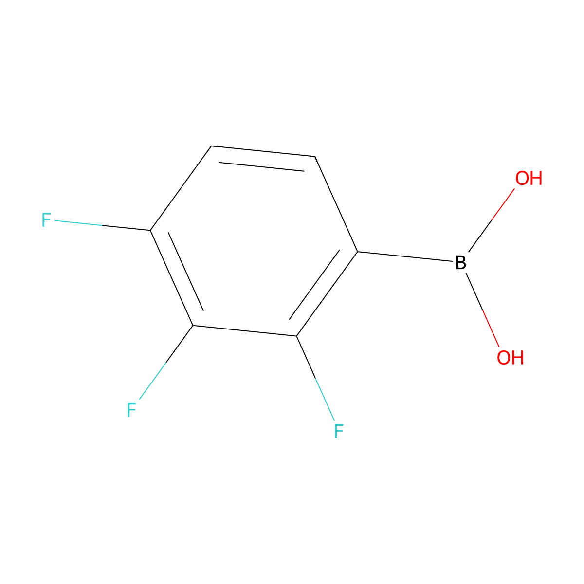 2,3,4-Trifluorobenzeneboronic acid molecular structure, CAS 226396-32-3