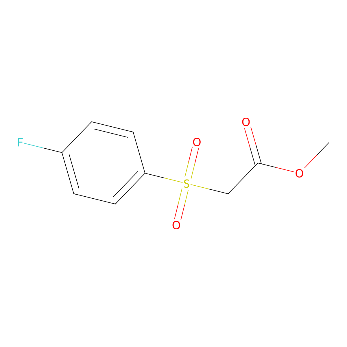 Methyl 2-(4-fluorobenzenesulfonyl)acetate molecular structure, CAS 226396-71-0