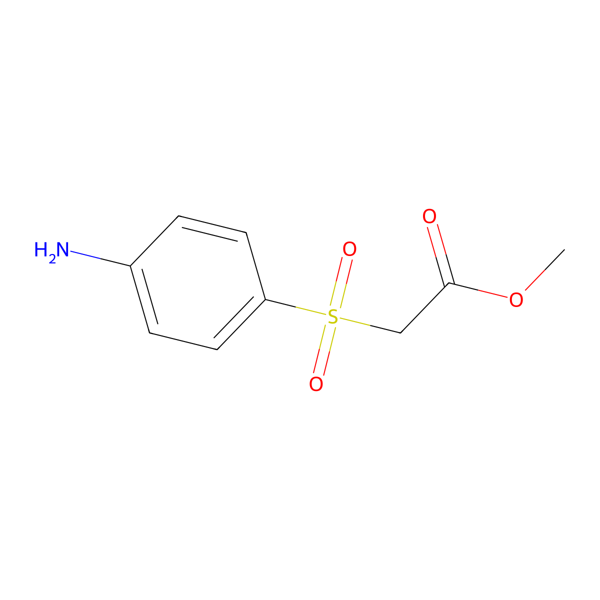 Methyl 2-(4-aminobenzenesulfonyl)acetate molecular structure, CAS 226398-21-6