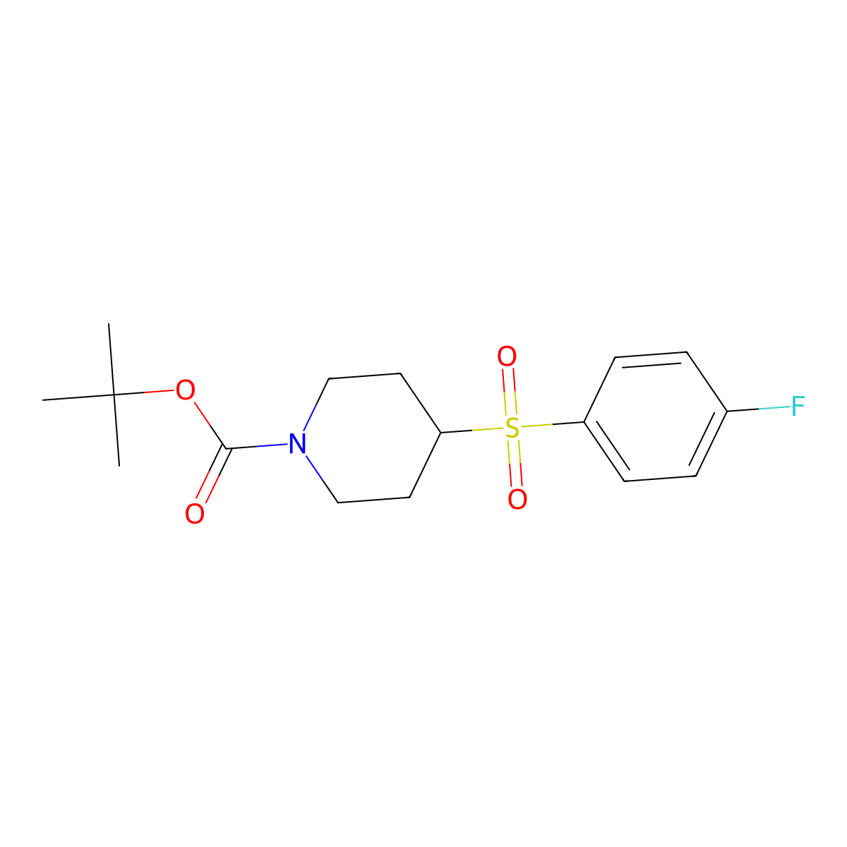 tert-Butyl 4-((4-fluorophenyl)sulfonyl)piperidine-1-carboxylate molecular structure, CAS 226398-50-1