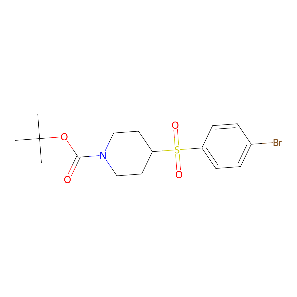 1-Boc-4-(4-Bromobenzenesulfonyl)piperidine molecular structure, CAS 226398-62-5