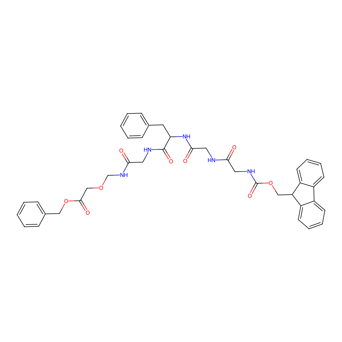 Fmoc-Gly-Gly-Phe-Gly-CH2-O-CH2-Cbz molecular structure, CAS 2264011-97-2