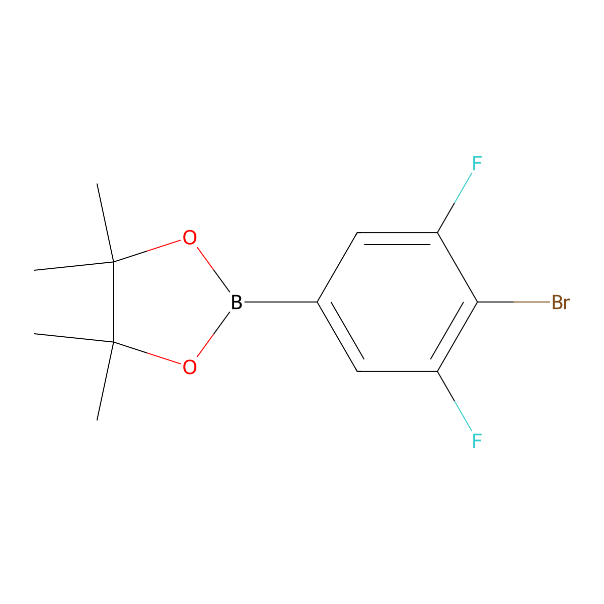 2-(4-Bromo-3,5-difluorophenyl)-4,4,5,5-tetramethyl-1,3,2-dioxaborolane molecular structure, CAS 2264017-64-1