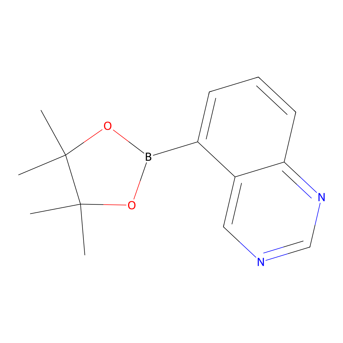 5-(4,4,5,5-Tetramethyl-1,3,2-dioxaborolan-2-yl)quinazoline molecular structure, CAS 2264017-65-2