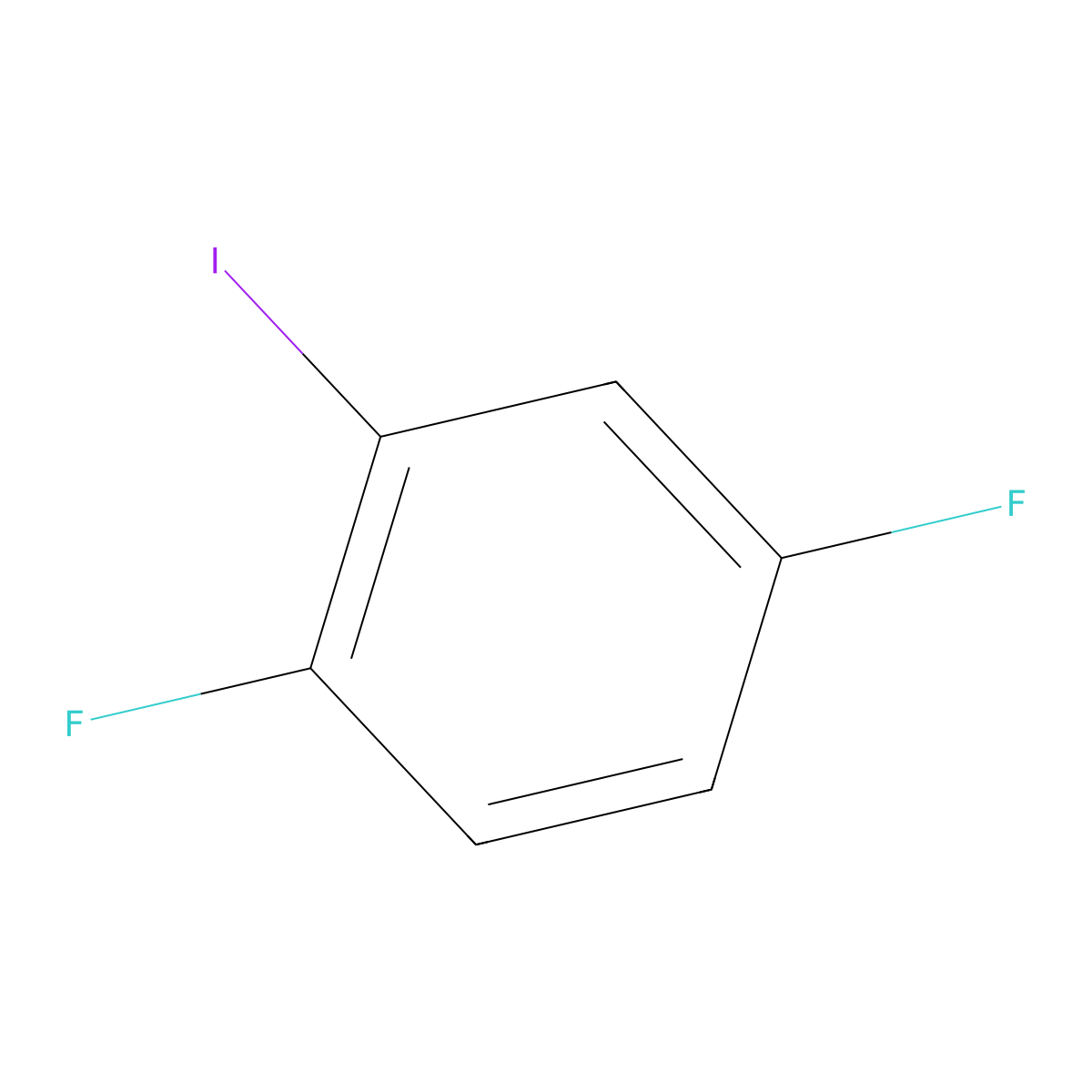 1,4-Difluoro-2-iodobenzene molecular structure, CAS 2265-92-1