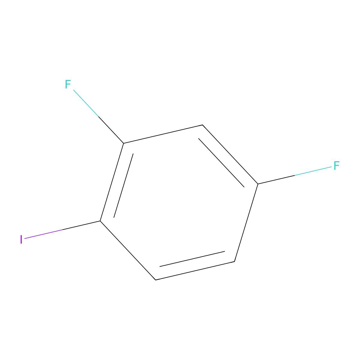 2,4-Difluoro-1-iodobenzene molecular structure, CAS 2265-93-2