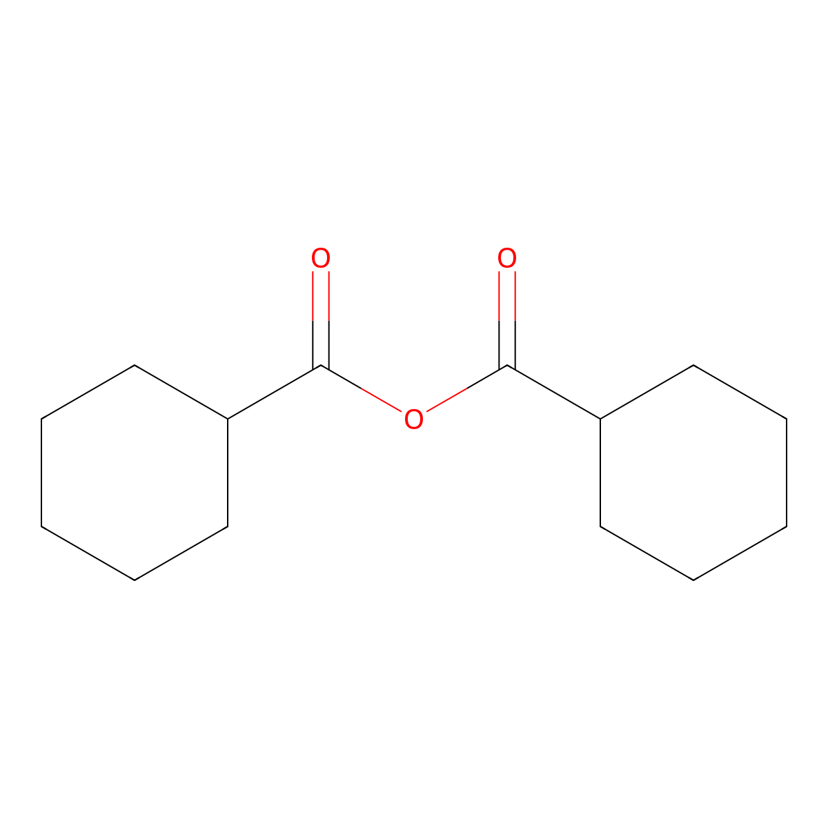 Cyclohexanecarboxylic anhydride molecular structure, CAS 22651-87-2