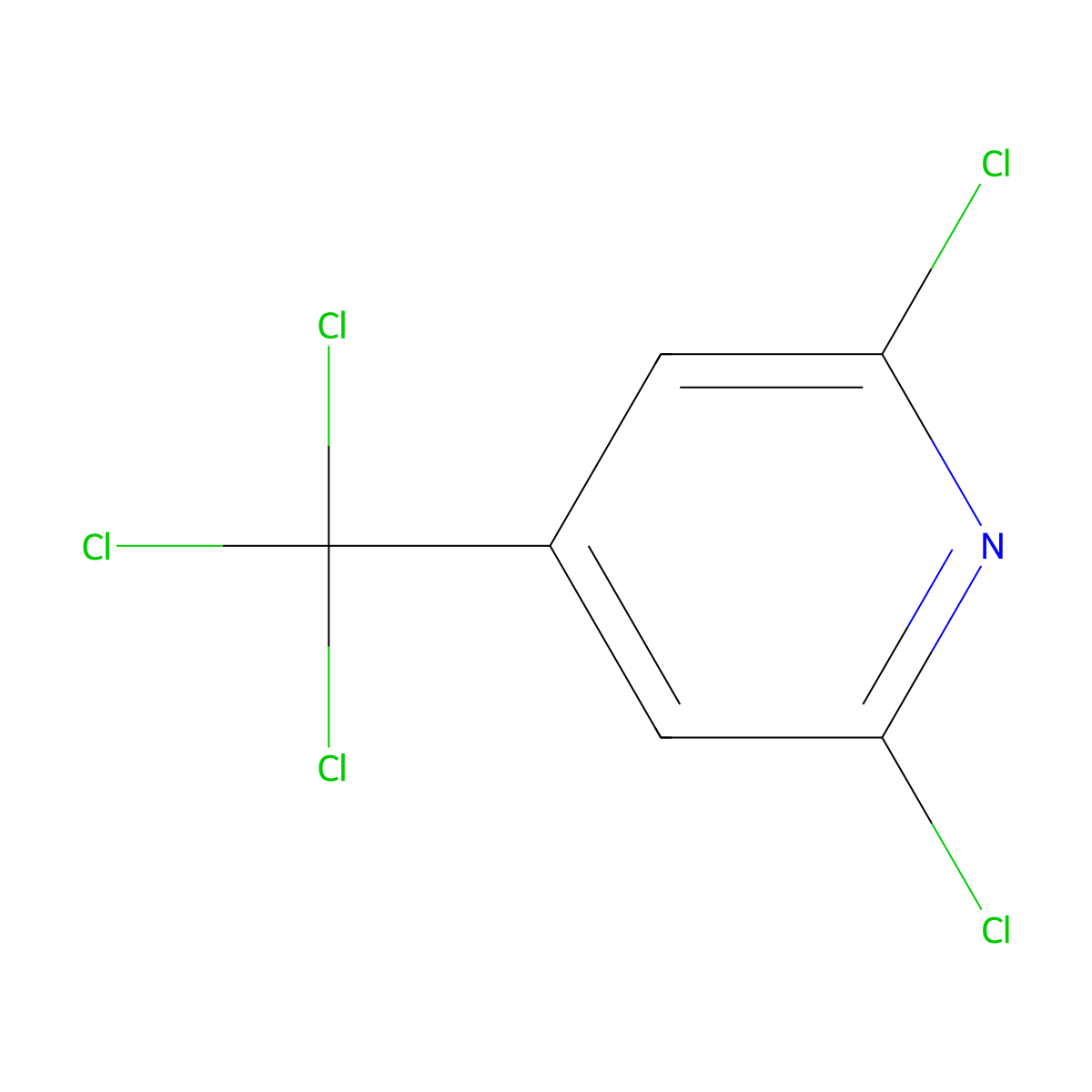 2,6-Dichloro-4-(trichloromethyl)pyridine molecular structure, CAS 22652-14-8